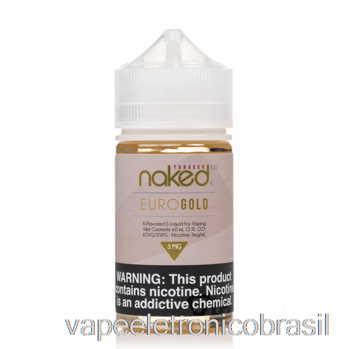 Vape Recarregável Euro Gold - Tabaco Nu 100 - 60ml 12mg